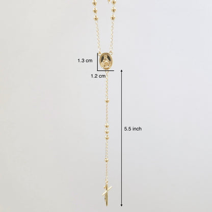 18K Goldplated Miraculous Medal Rosary