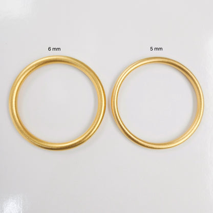 22k Gold plated Solid Weighted Buddha Bangle