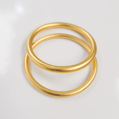 22k Gold plated Solid Weighted Buddha Bangle