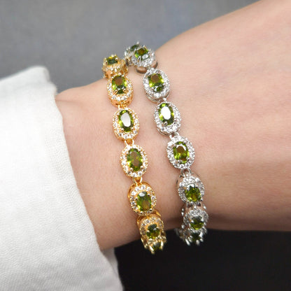 Halo Style Bedazzled Tennis Bracelet