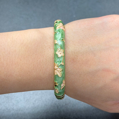 7 mm Flower Enamel Hand-painted Bangle
