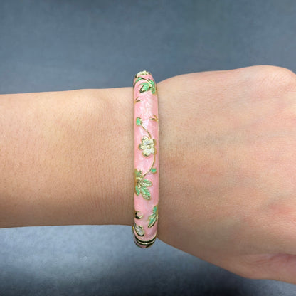 7 mm Flower Enamel Hand-painted Bangle