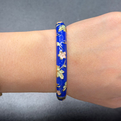 7 mm Flower Enamel Hand-painted Bangle