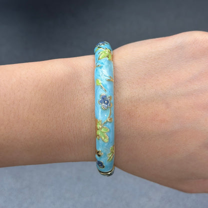 7 mm Flower Enamel Hand-painted Bangle