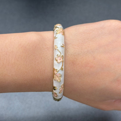 7 mm Flower Enamel Hand-painted Bangle