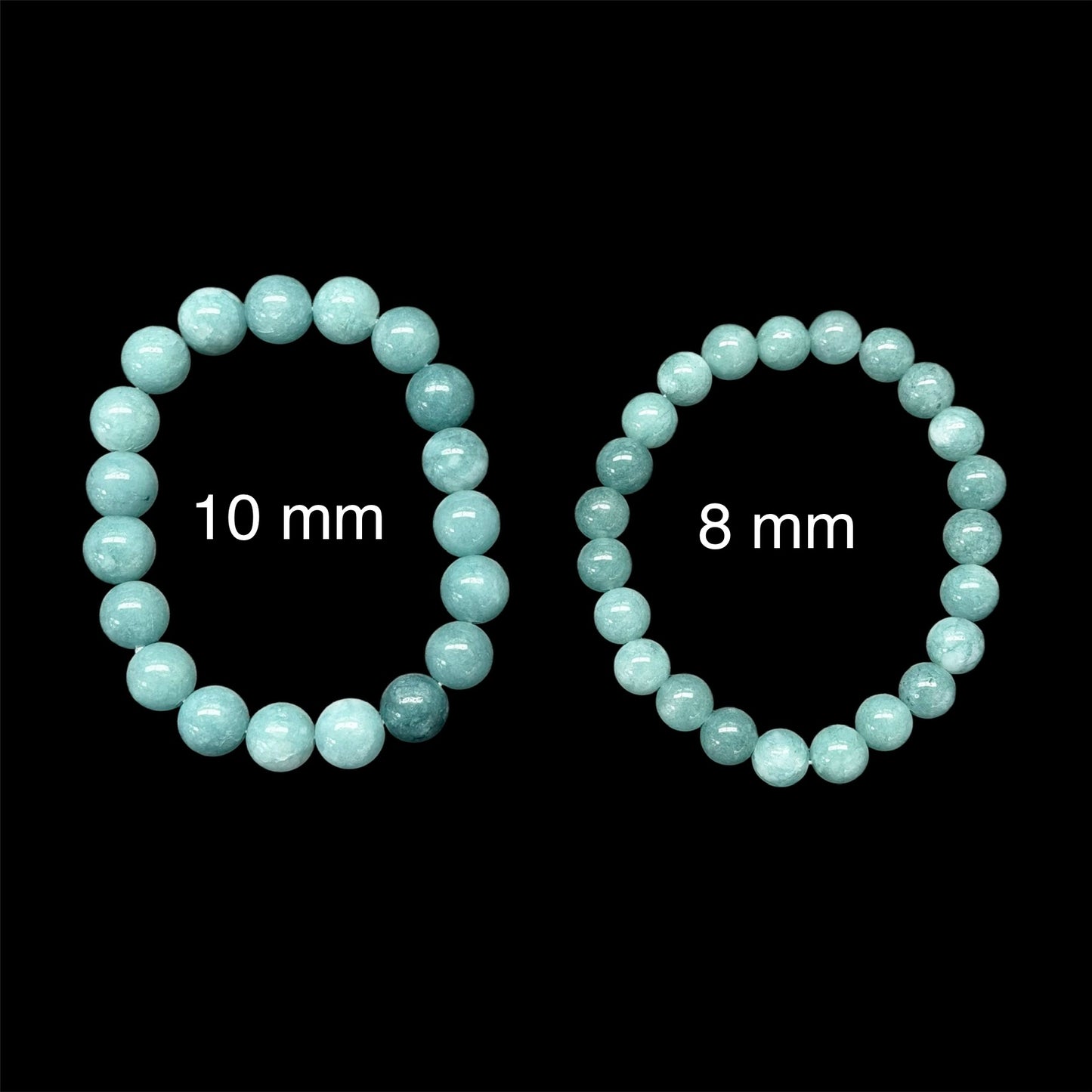 Blue Chalcedony Jade Beaded Bracelet