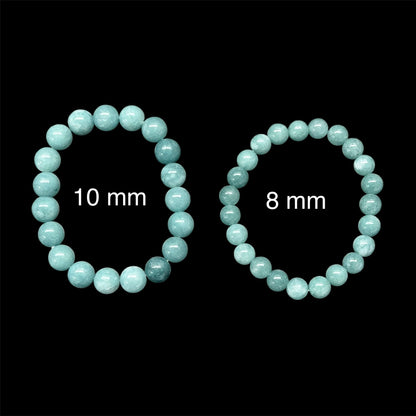 Blue Chalcedony Jade Beaded Bracelet