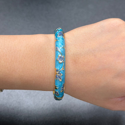 7 mm Flower Enamel Hand-painted Bangle