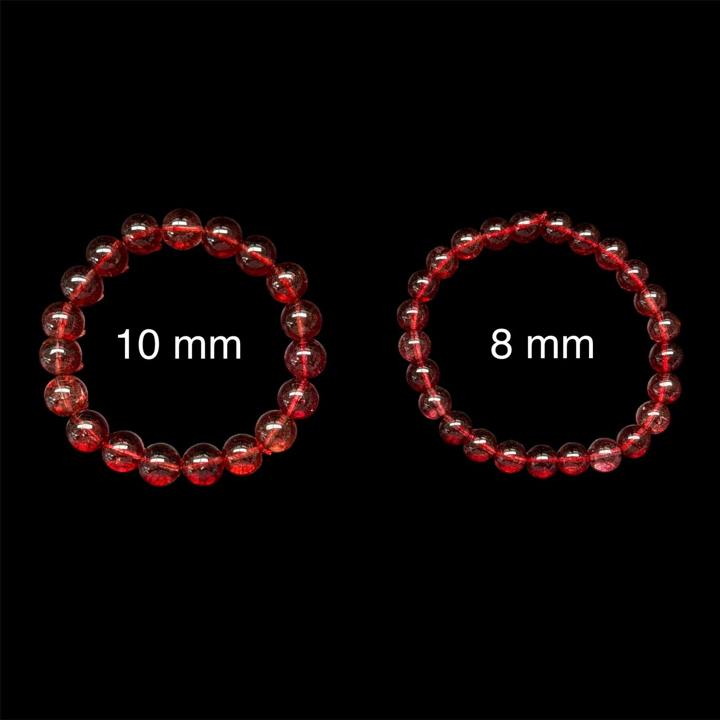 Ice Red Crackle Quartz Beaded Bracelet