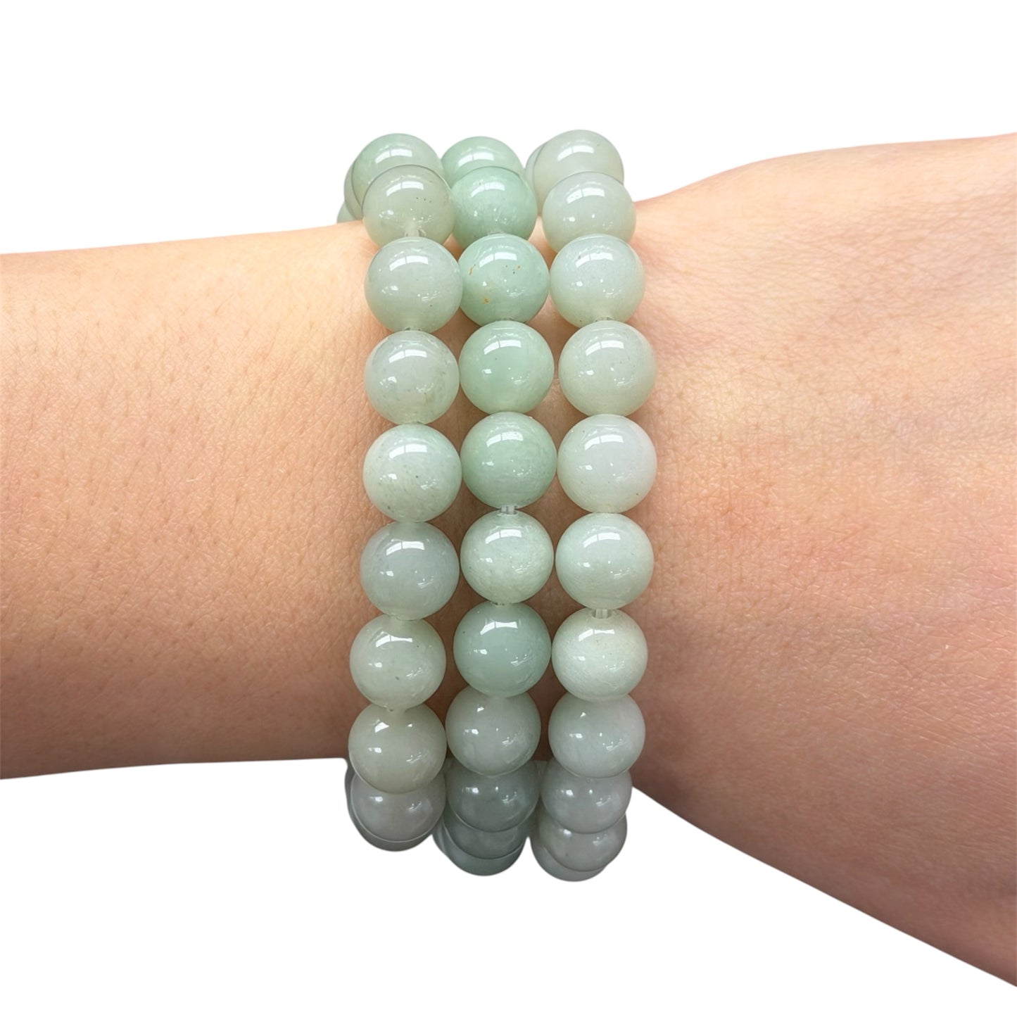 Light Green Jade Beaded Bracelet