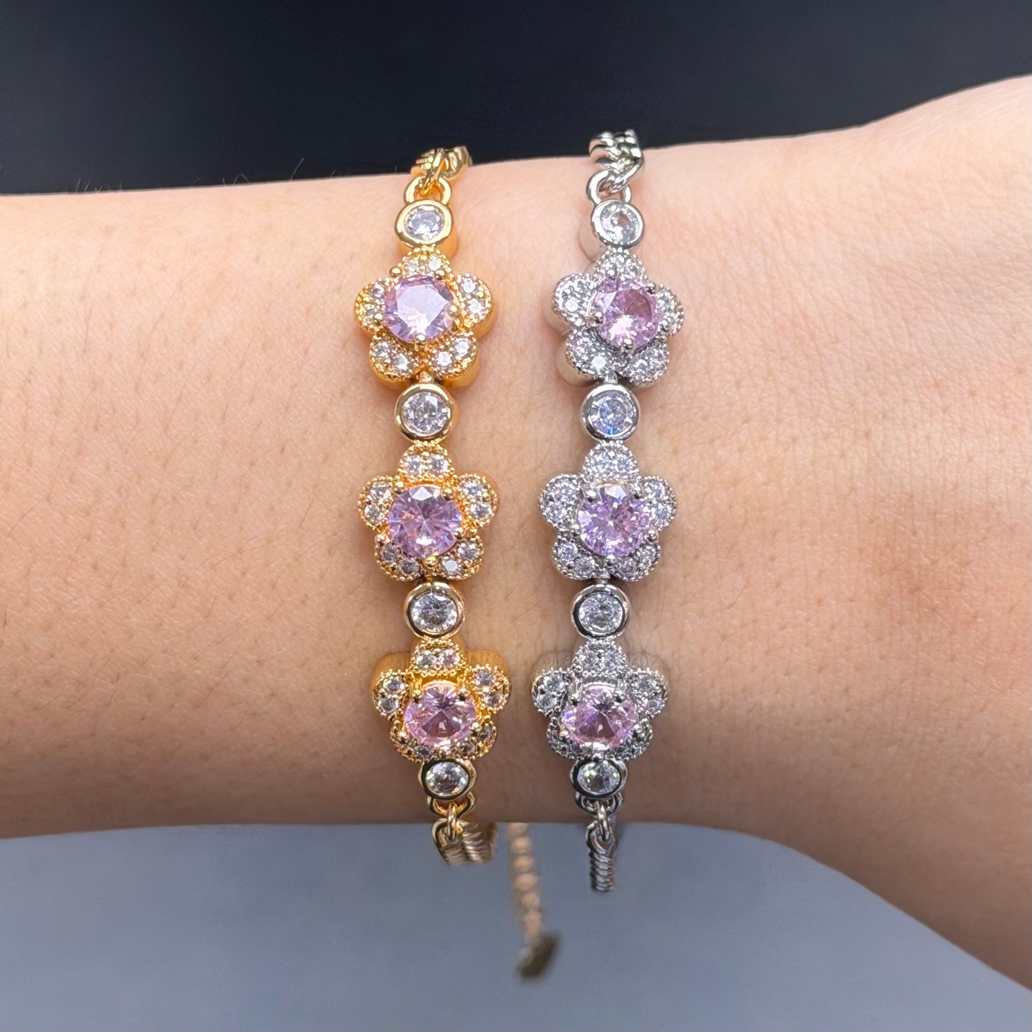 Adjustable Flower Bracelet
