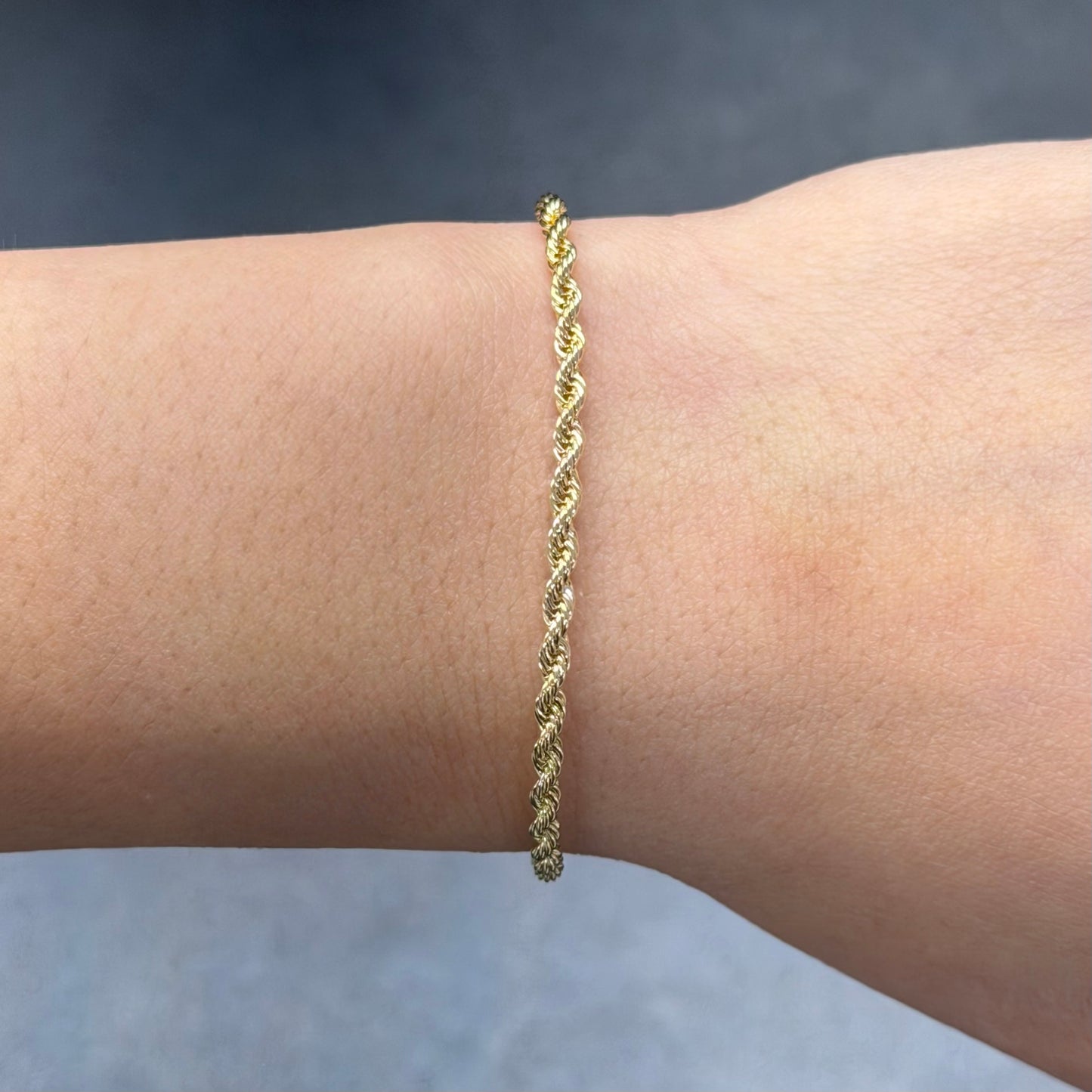 18K Gold-plated Rope Chain Bracelet