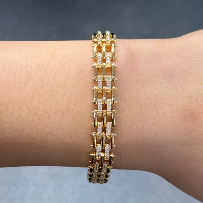Monaco Pave Link Bracelet