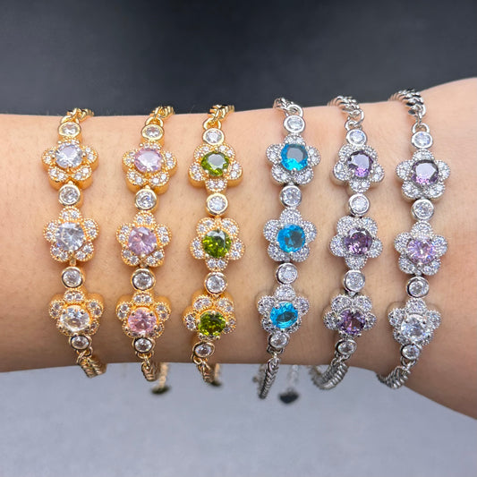 Adjustable Flower Bracelet