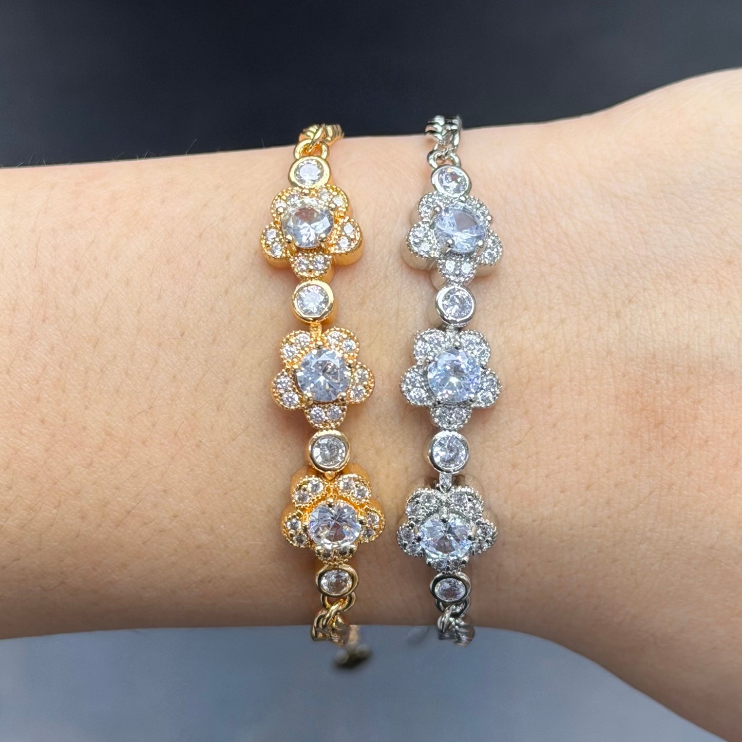Adjustable Flower Bracelet