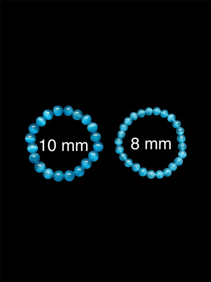 Blue Cat Eye Beaded Bracelet