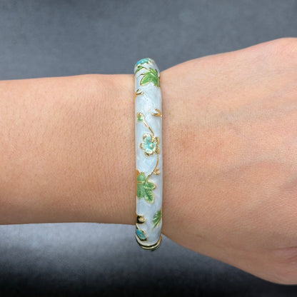 7 mm Flower Enamel Hand-painted Bangle