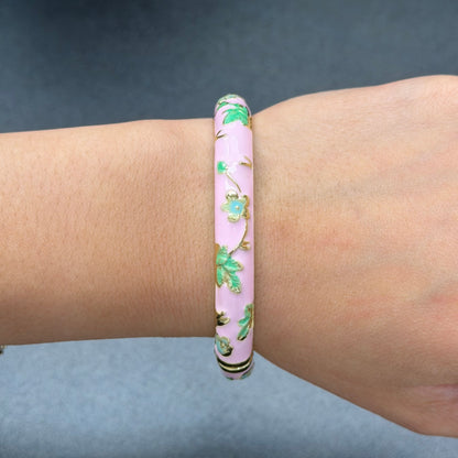7 mm Flower Enamel Hand-painted Bangle