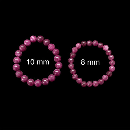 Violet Raspberry Jade Beaded Bracelet