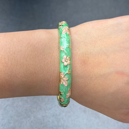 7 mm Flower Enamel Hand-painted Bangle