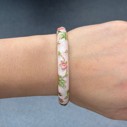 7 mm Flower Enamel Hand-painted Bangle