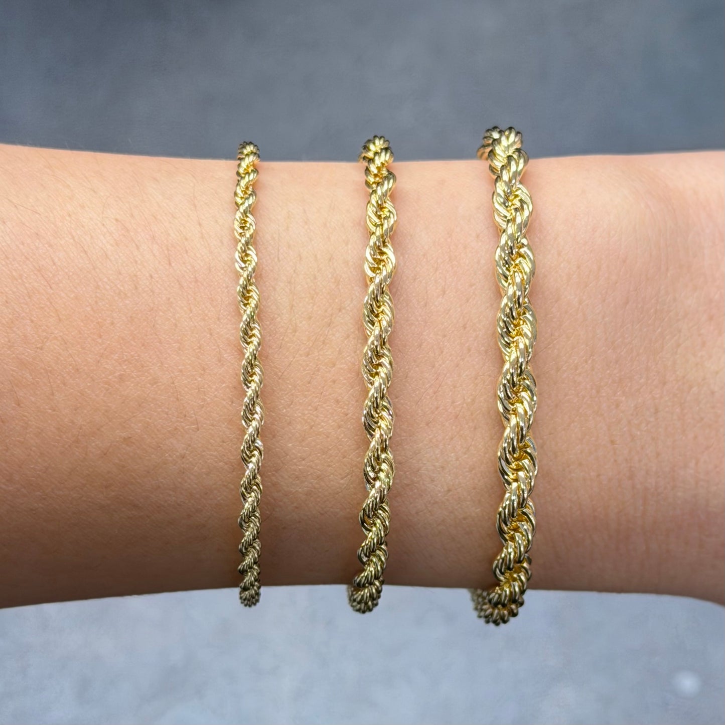 18K Gold-plated Rope Chain Bracelet
