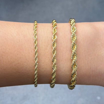 18K Gold-plated Rope Chain Bracelet