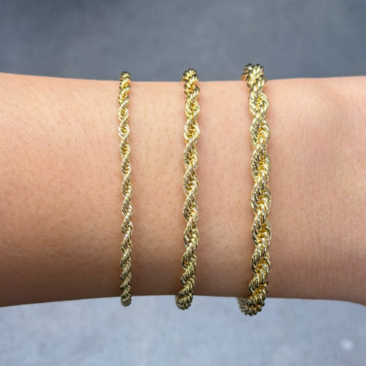 18K Gold-plated Rope Chain Bracelet