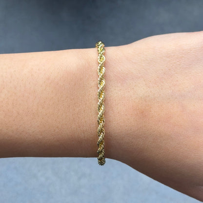 18K Gold-plated Rope Chain Bracelet