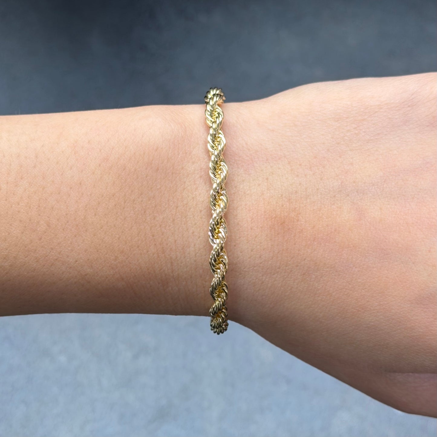 18K Gold-plated Rope Chain Bracelet