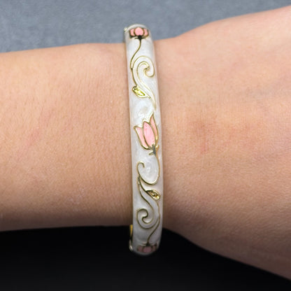 7 mm Tulip Flower Enamel Bangle