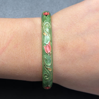 7 mm Tulip Flower Enamel Bangle