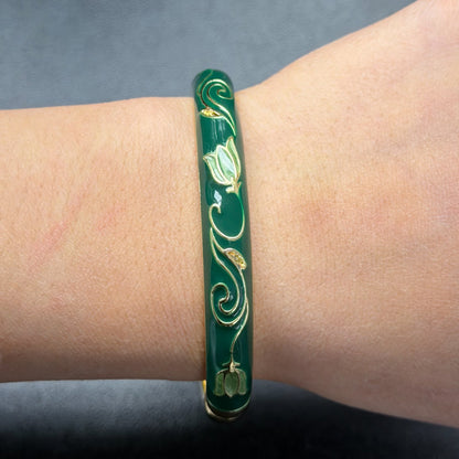 7 mm Tulip Flower Enamel Bangle