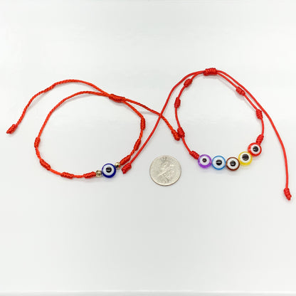 Evil Eye Red String Adjustable Bracelet