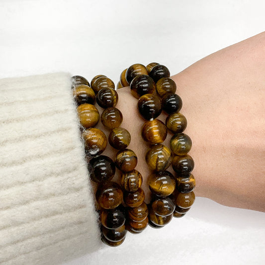 Brown Tiger’s Eye Beaded Bracelet