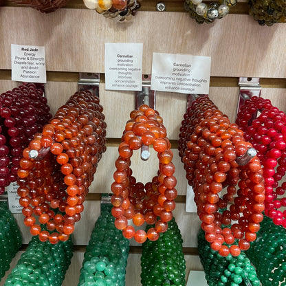 Red Carnelian Beaded Gemstone Bracelet