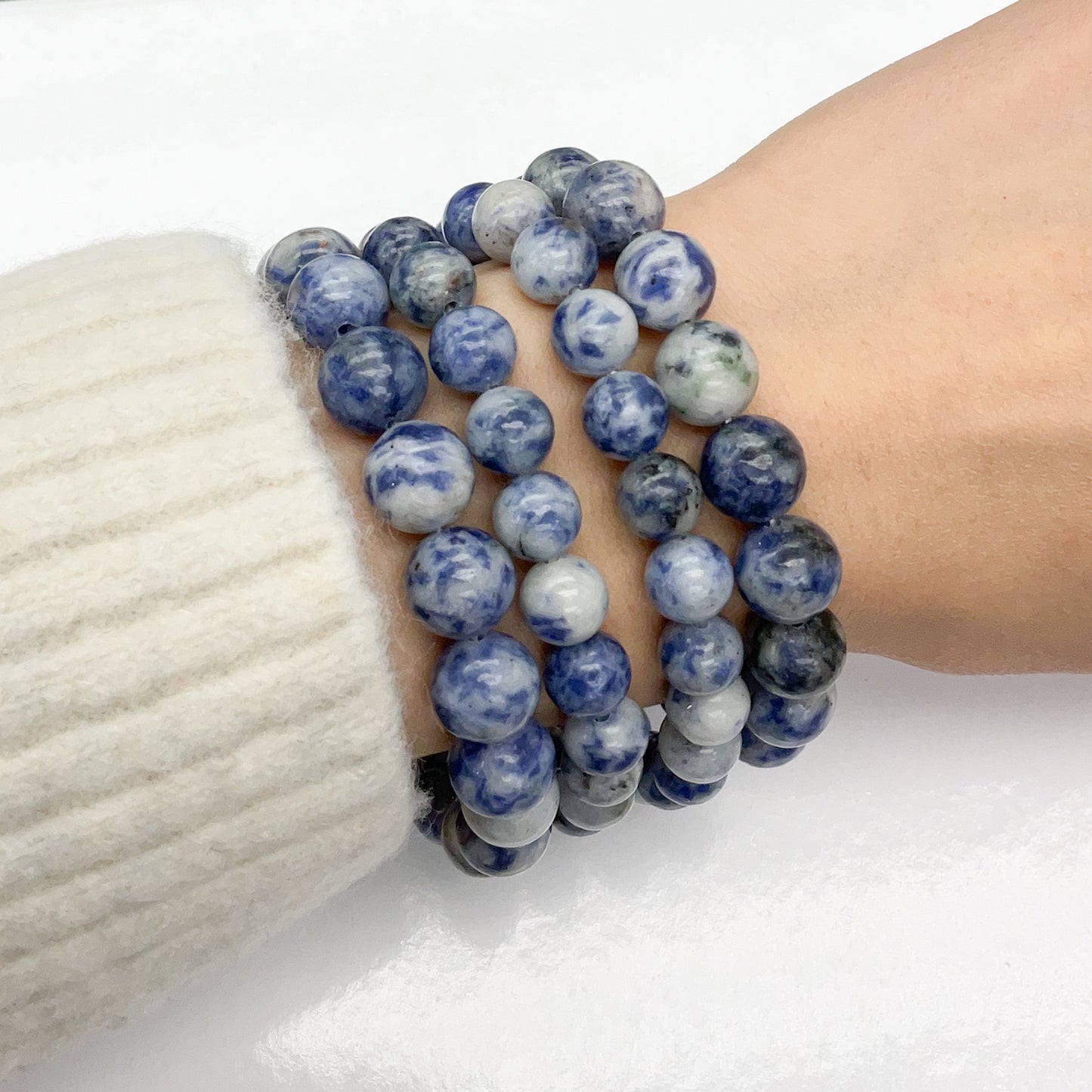 Blue Sodalite Gemstone Beaded Bracelet