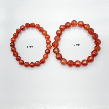 Red Carnelian Beaded Gemstone Bracelet