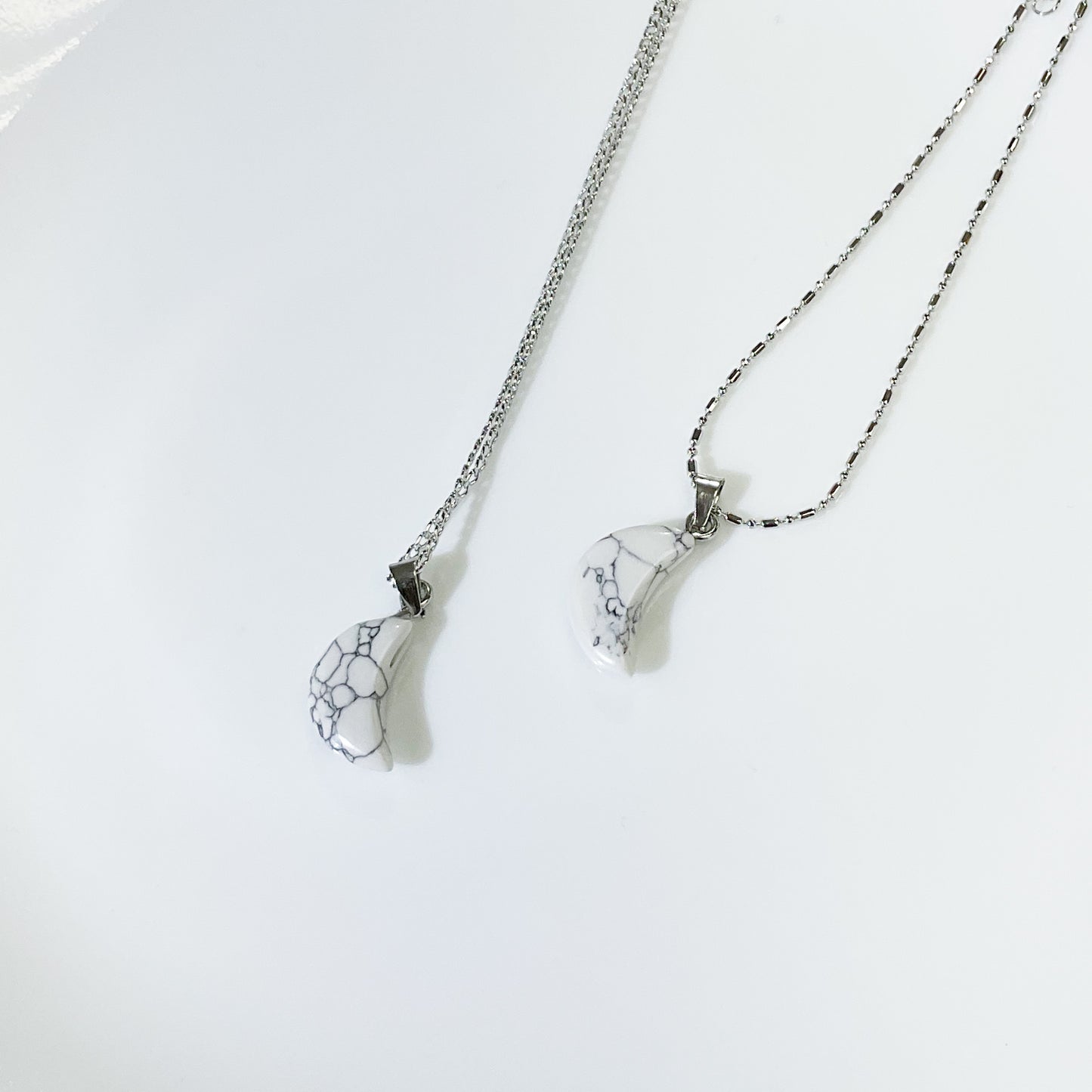 White Howlite Crystal Necklace