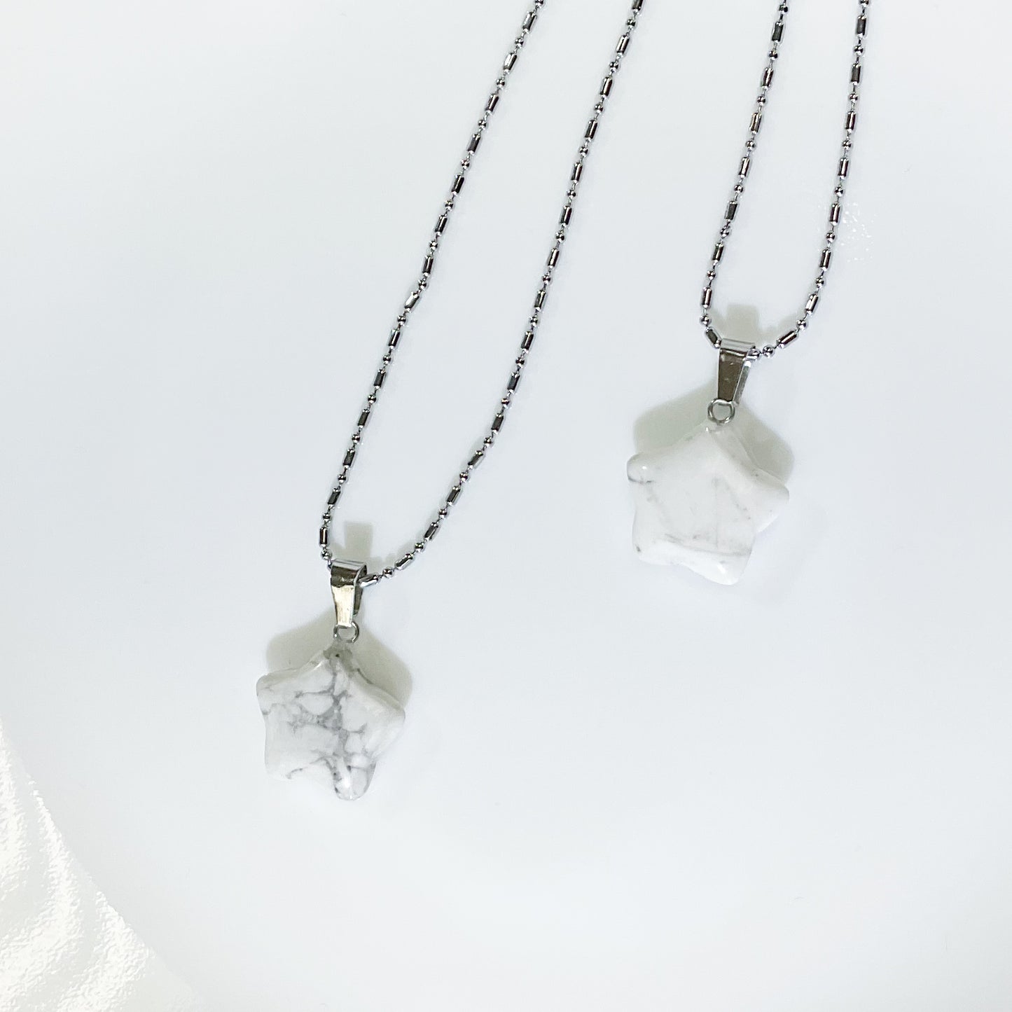 White Howlite Crystal Necklace