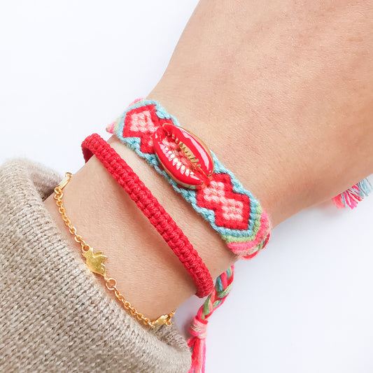 Braided Macrame Mystery Shell Bracelet