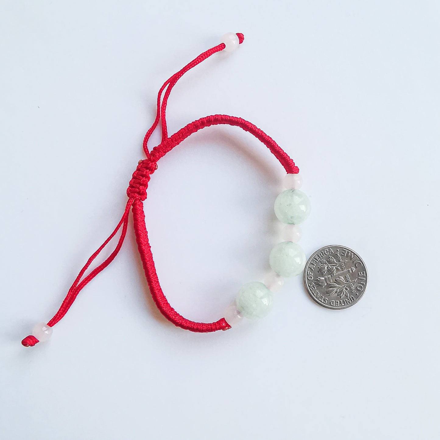 Round Jade Beads Red String Bracelet