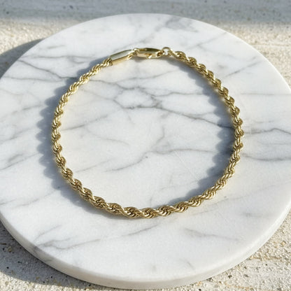 Gold-plated Rope Chain Bracelet