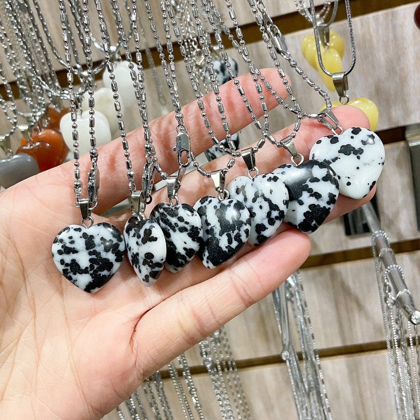 Zebra Jasper Crystal Necklace