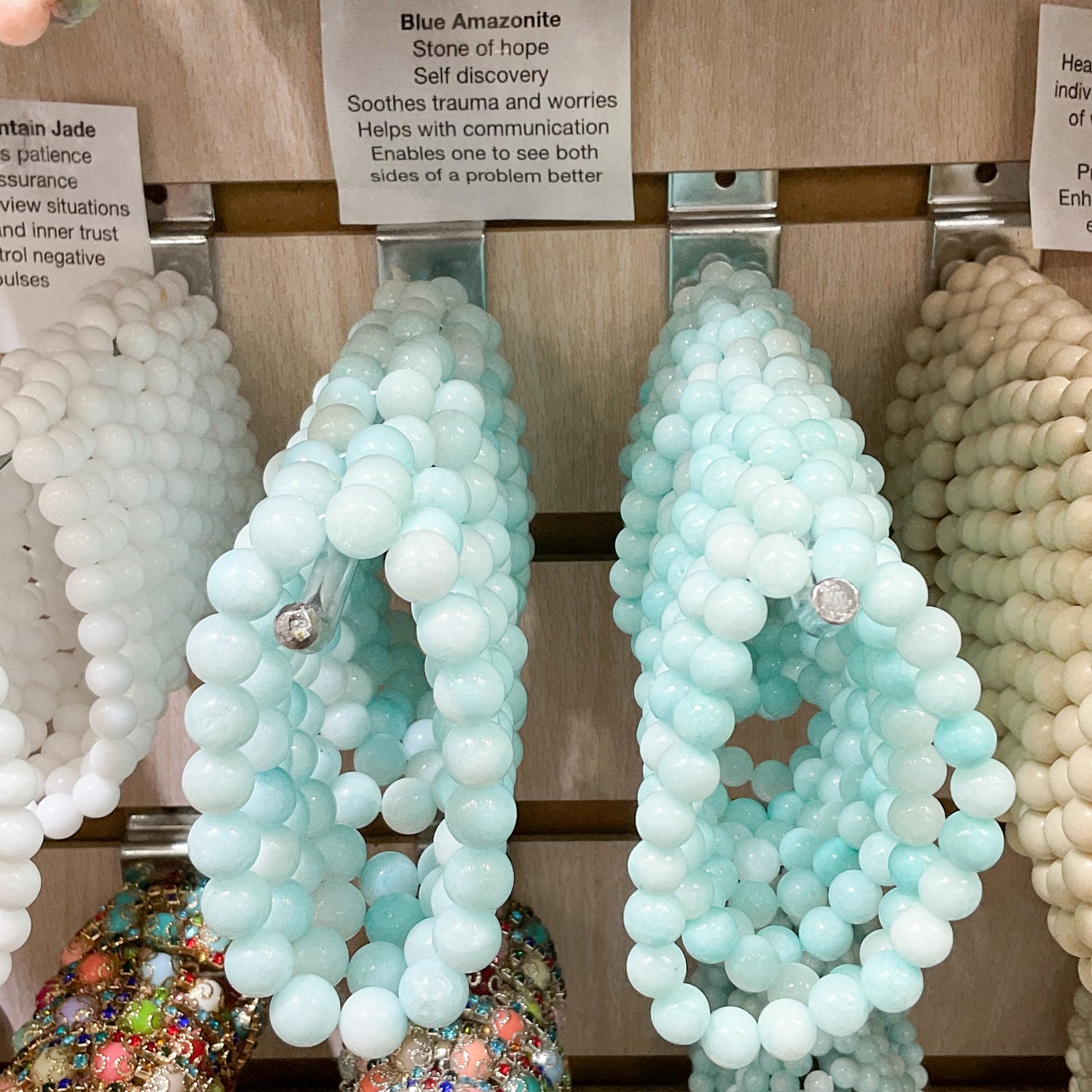 Blue Amazonite Beaded Bracelet