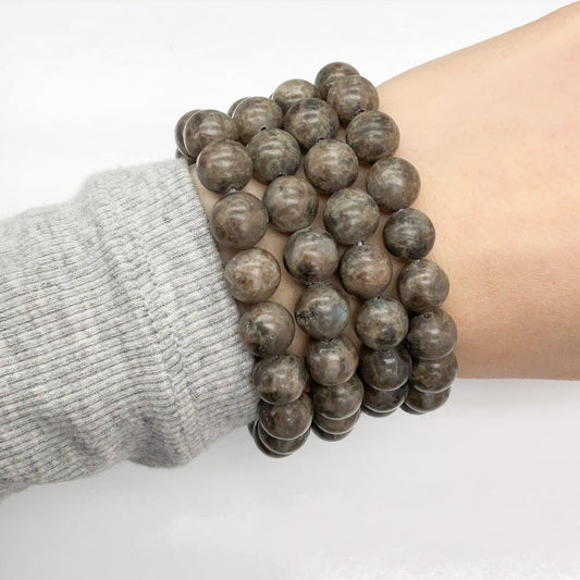 Brown Labradorite Gemstone Bracelet 10 mm