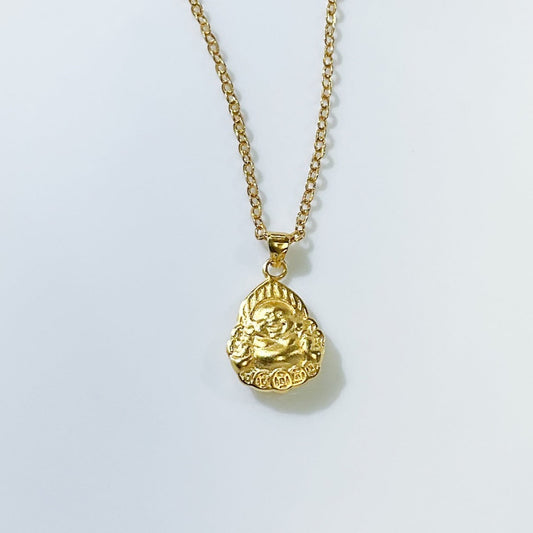 Laughing Buddha Gold-plated Necklace