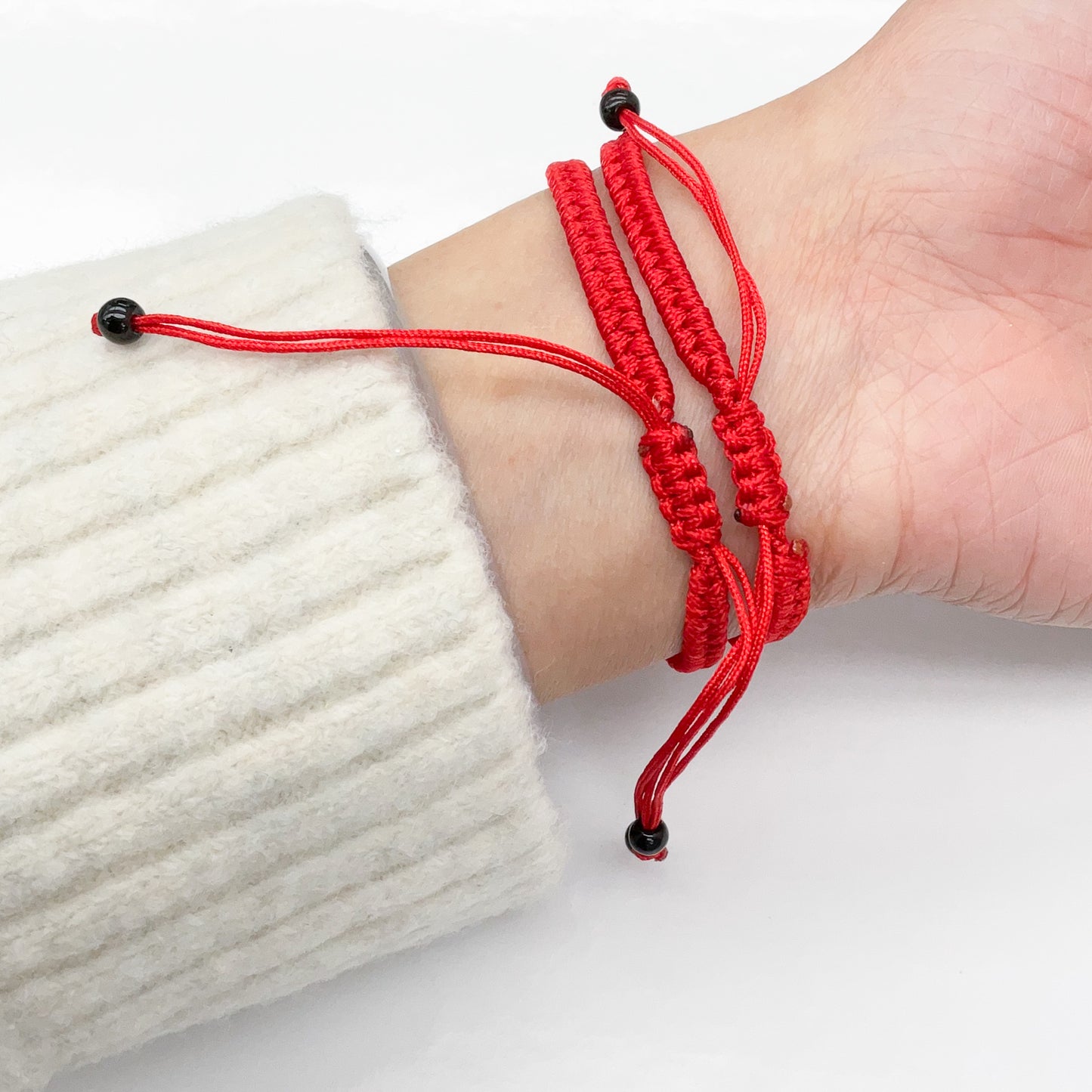 Jade Gourd Charm Red String Bracelet