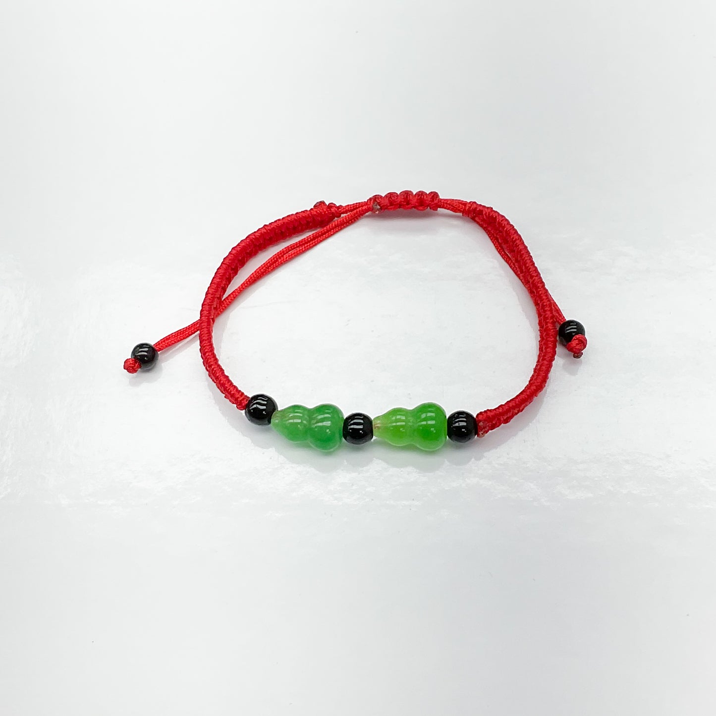 Jade Gourd Charm Red String Bracelet