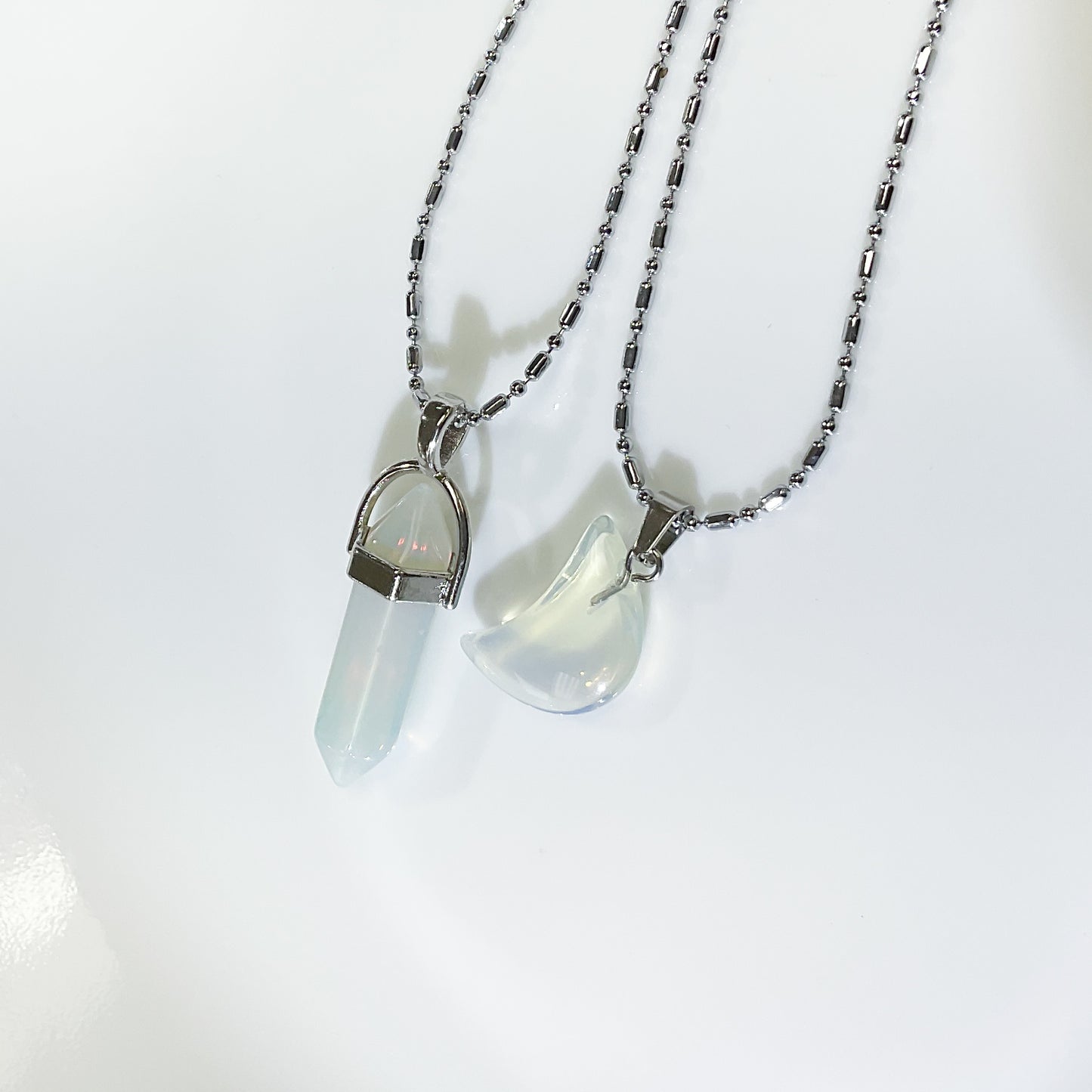 Opalite Moonstone Crystal Necklace